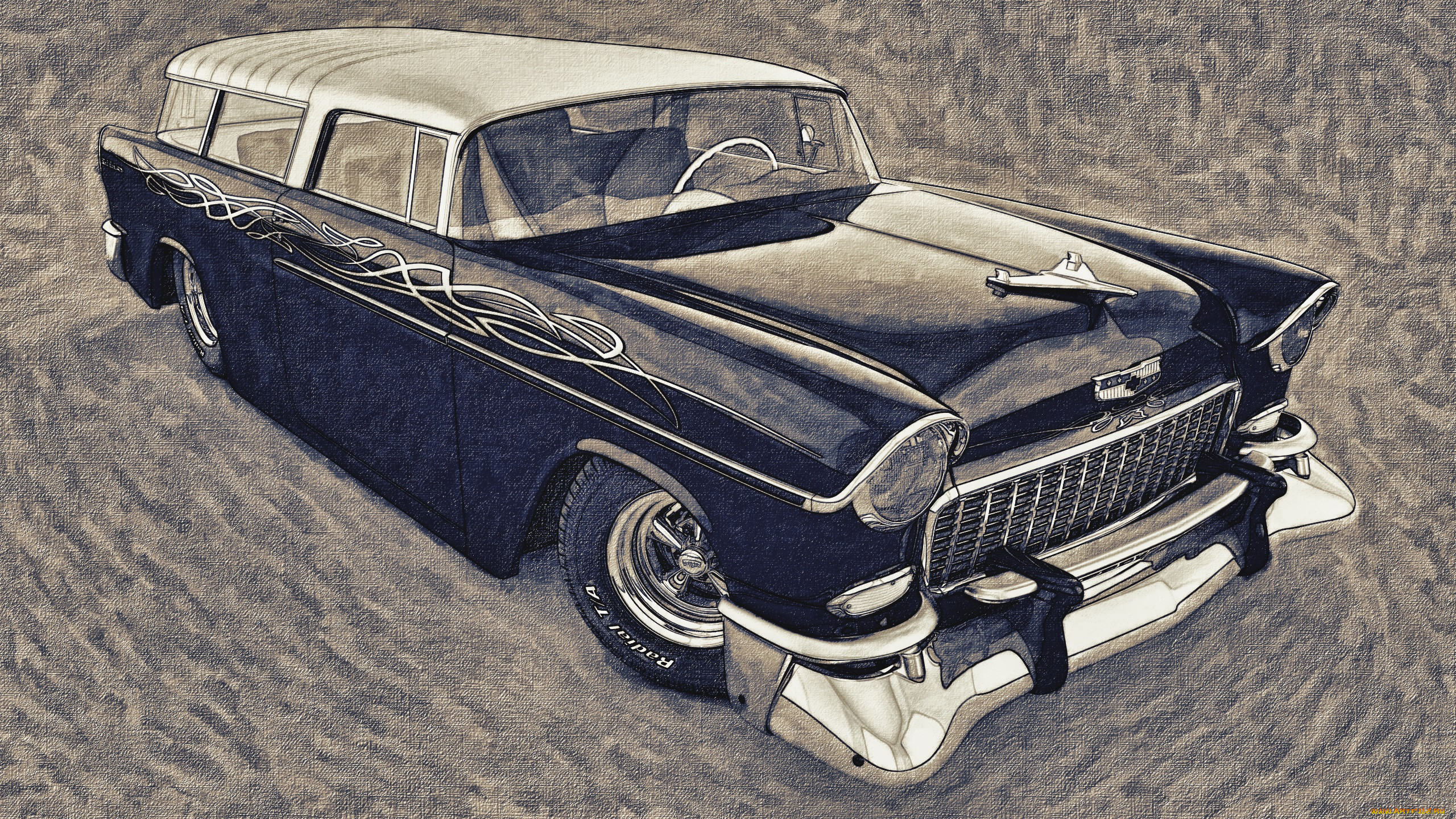 , , 1955, chevrolet, bel, air, nomad, custom